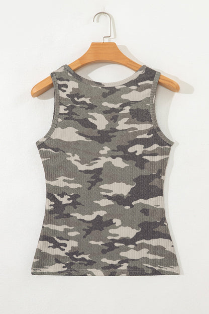 Threaded Pear Wrenley Ribbed Knit Tank Top