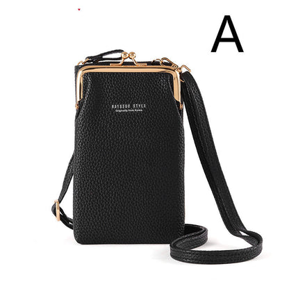 Fashion Lychee Pattern Solid Color Crossbody Bag | Premium Pebbled Texture Shoulder Bag | Minimalist Diagonal Sling Purse for Women | Elegant Daily Travel Messenger Bag