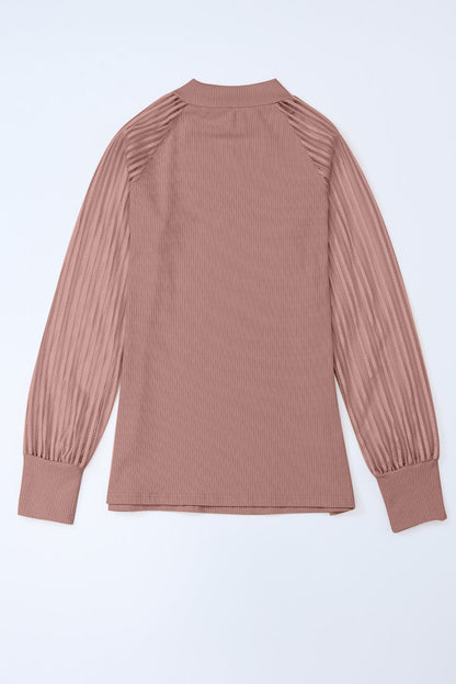 Threaded Pear Elizabeth Crewneck Ribbed top Long Sleeve Top
