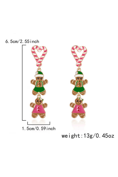 Ariya Heart Pendant Christmas Earrings