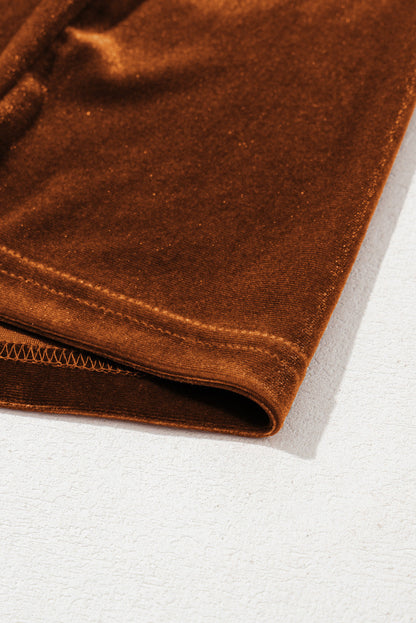 Threaded Pear Josephine Puff Sleeve Velvet Top