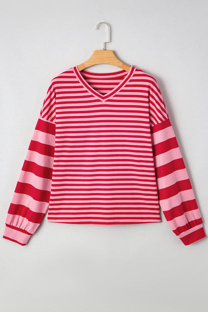 Threaded Pear Annika Shoulder Patchwork Sleeve Pullover