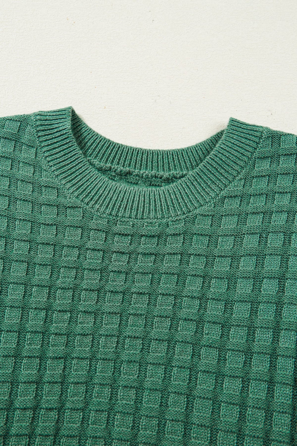 Threaded Pear Birdie Textured Short Sleeve Sweater