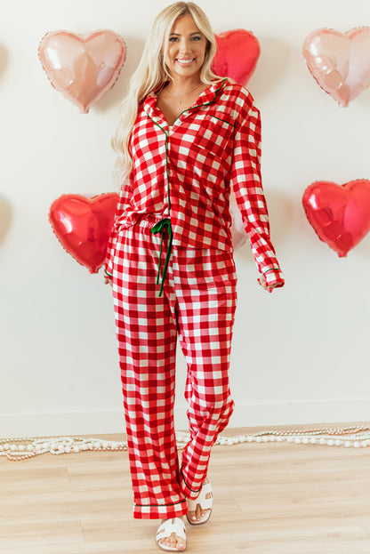Threaded Pear Estrella Christmas Plaid Print Shirt