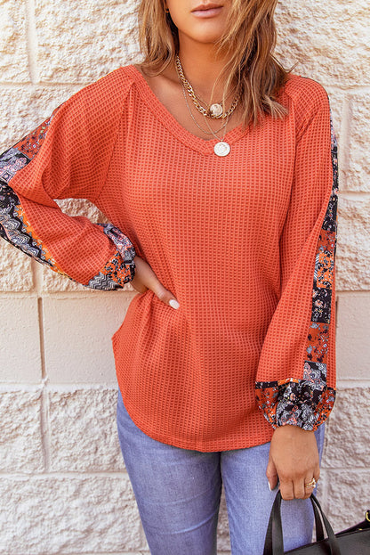 Threaded Pear Karina Eyelet thermal Knit Top