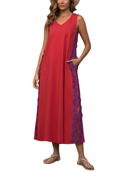 Women's Summer Beach Boho Flowy Maxi Dress