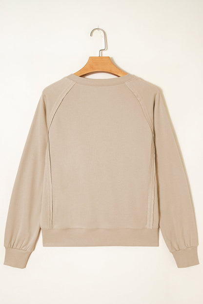 Threaded Pear Ashley Sleeve Side Slit Sweatshirt
