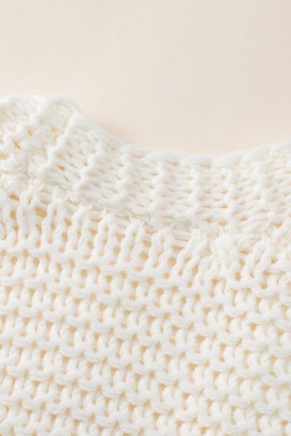 Threaded Pear Oakley Shoulder Puff Sleeve Cardigan