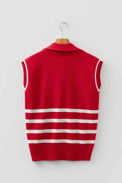 Threaded Pear Ila Detail Short Sleeve Sweater