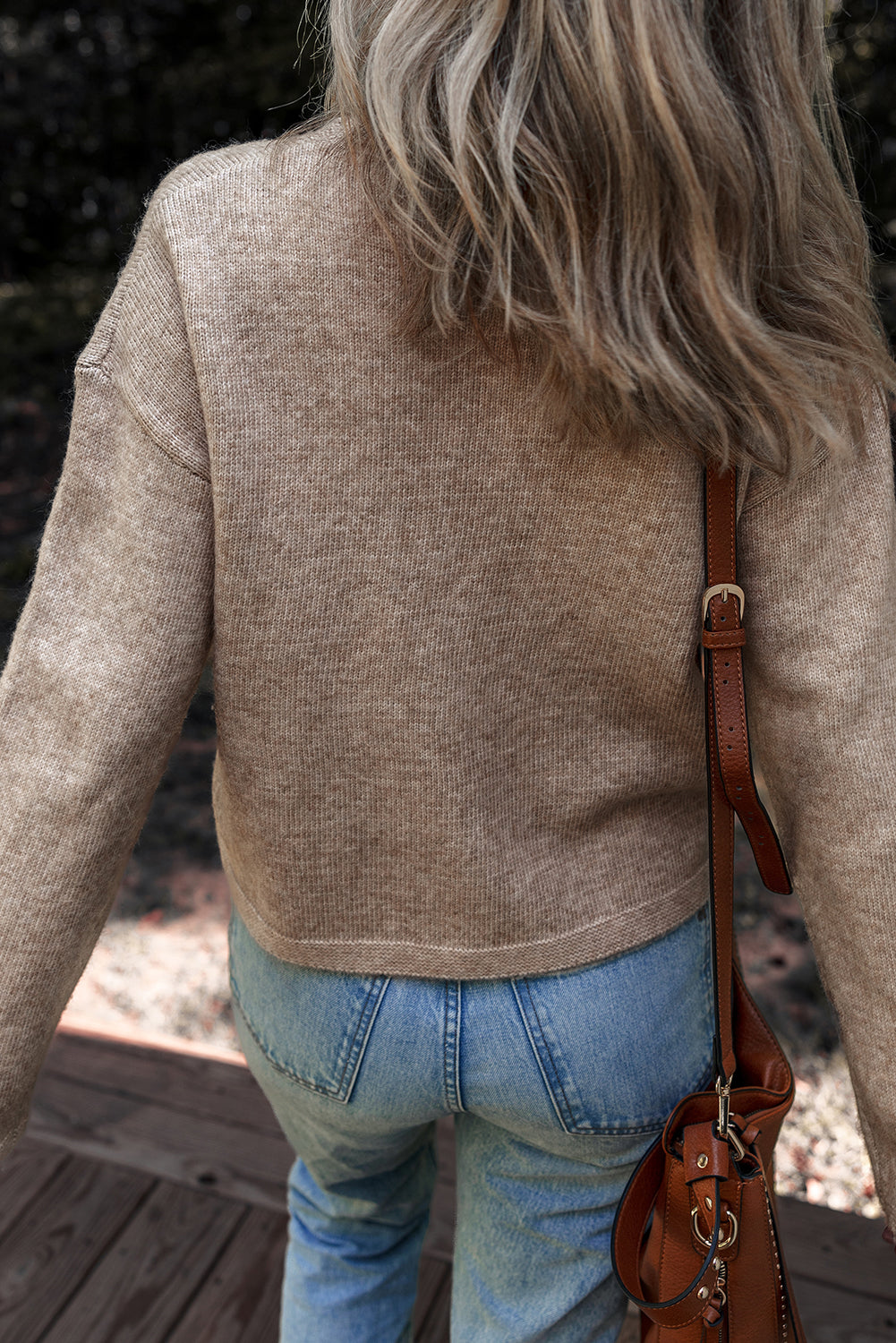 Threaded Pear Abigail Detail Drop Shoulder Sweater