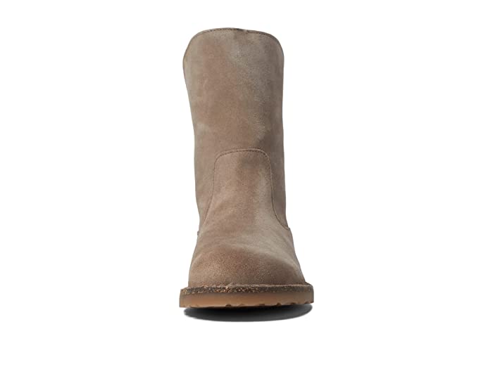 Birkenstock Uppsala Shearling Suede Leather Gray Taupe