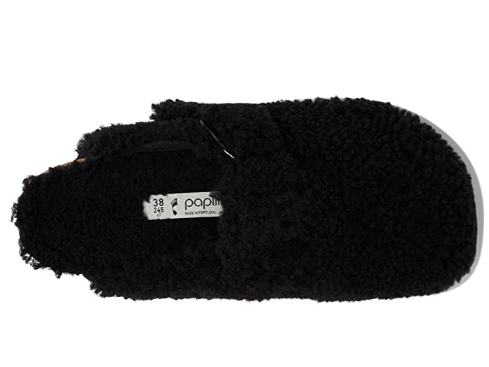 Birkenstock Boston Big Buckle Flex Platform Shearling Teddy Black