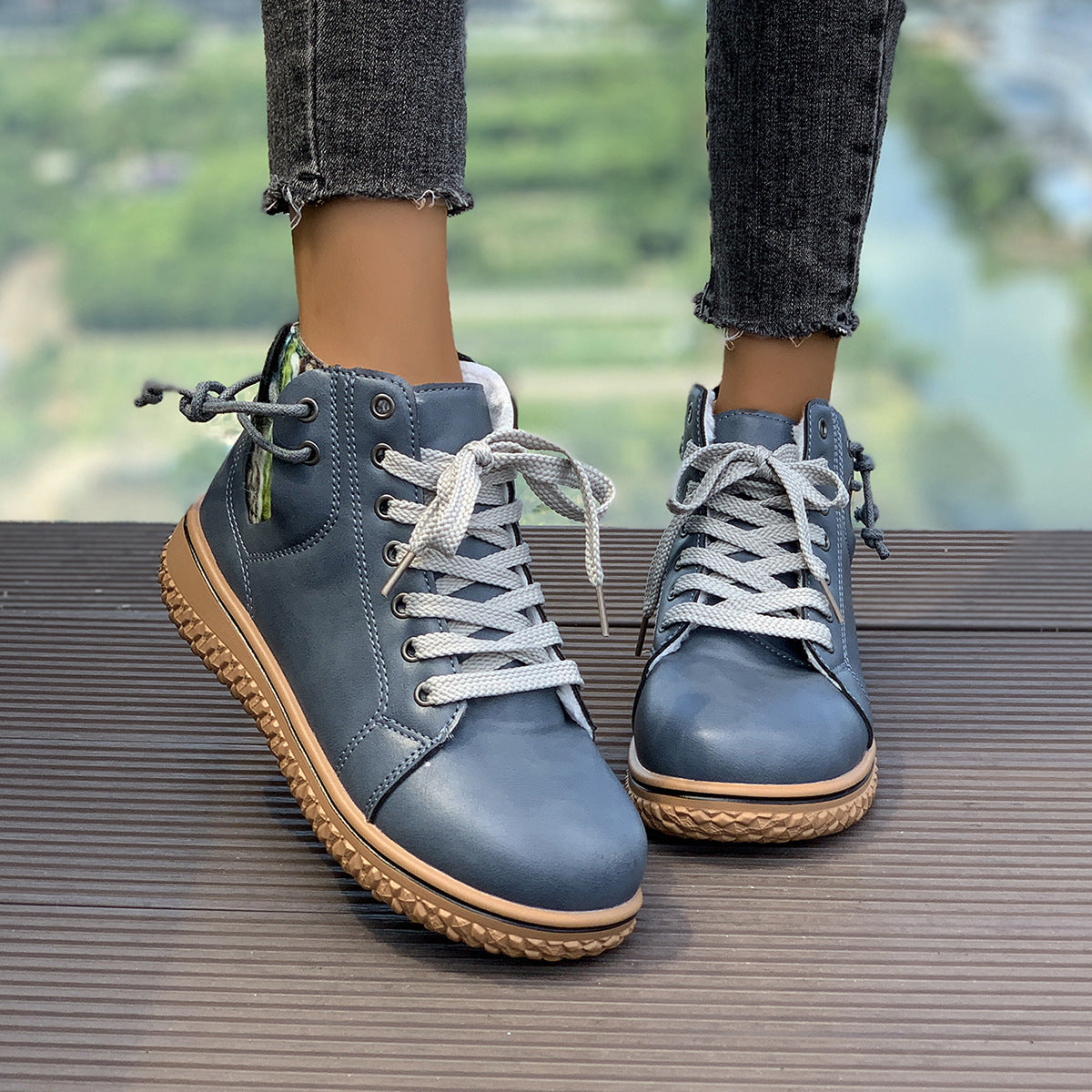FitiqueFit Women’s Flat Heel Martin Boots