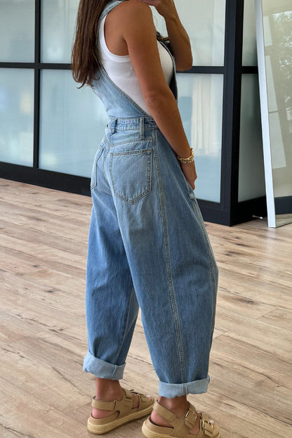 Threaded Pear Brooklyn adjustable Buckle Barrel Overalls