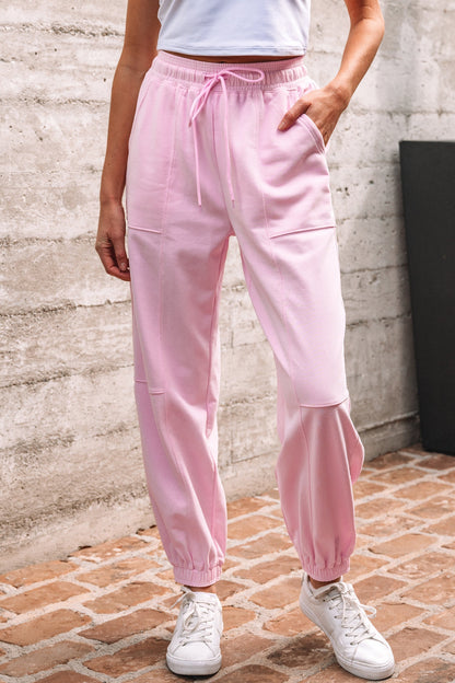 Threaded Pear Noor Solid Color Jogger Pants