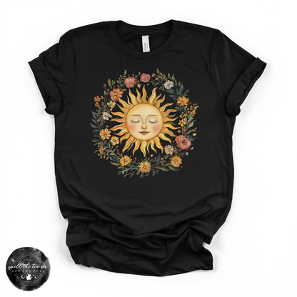 Celestial Sun Tee | Mystical Sun Graphic T-Shirt