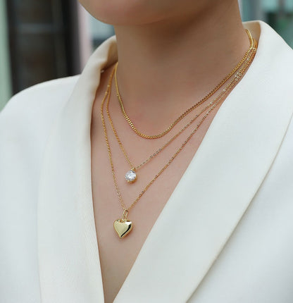 2 Carat Luxury Moissanite Pendant Necklace | S925 Sterling Silver 18K Gold Plated | Minimalist Trend Diamond Alternative Jewelry for Women