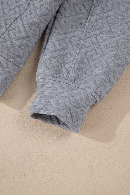 Threaded Pear Saige Half Zipper Collared Sweatshirt