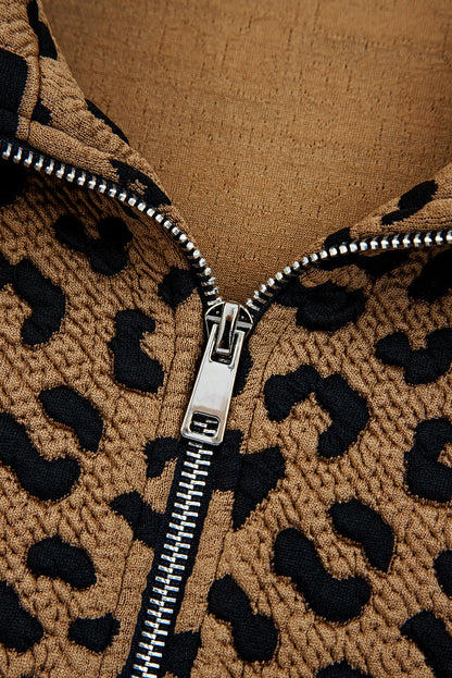 Threaded Pear Ava Print Quarter Zip Sweatshirt