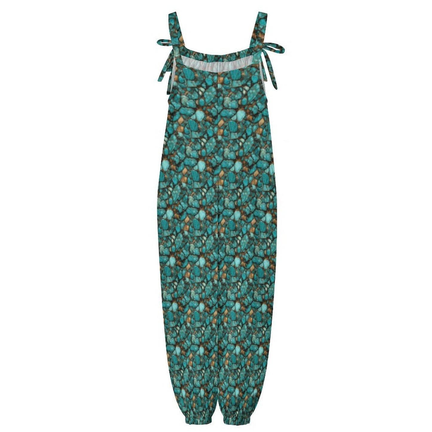 Baha Ranch All Turquoise Overalls Jumpsuit