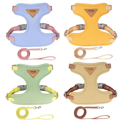 Cat traction rope to prevent breaking free cat chest harness for outdoor walking cat rope