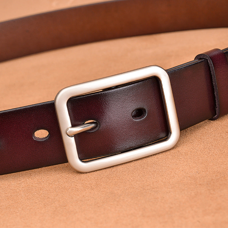 Premium Men’s Leather Belt with Classic Alloy Buckle | Genuine Style Formal & Casual Leather Belt | Durable Waist Strap for Men | Timeless Designer-Style Executive Belt