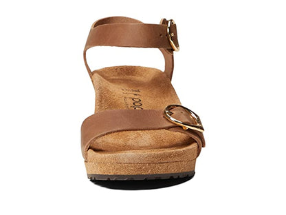 Birkenstock Unisex Soley Ring Buckle Natural Leather Cognac