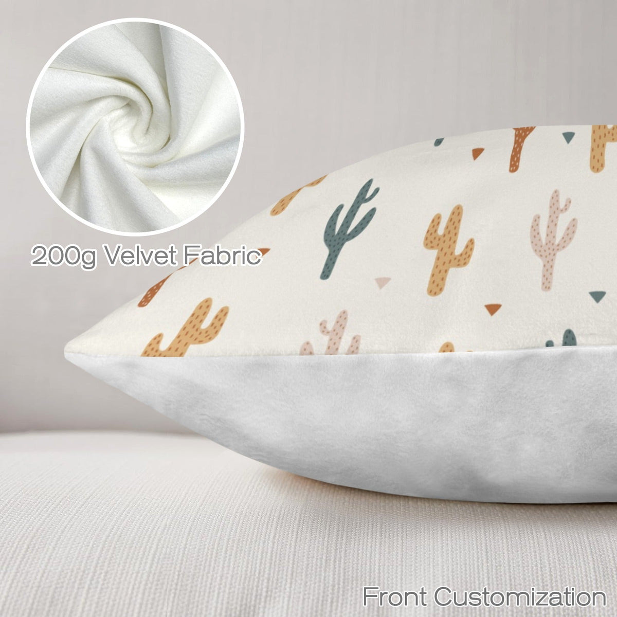 Cactus Velvety Soft Throw Pillow Case Made in America