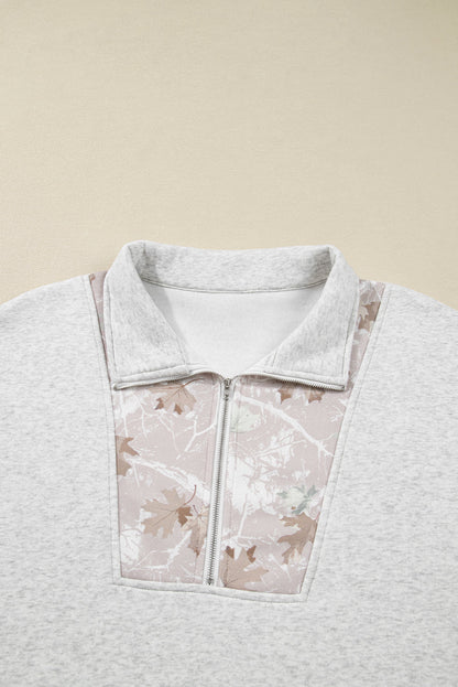 Threaded Pear Olivia Patchwork Zipped Collar Pullover