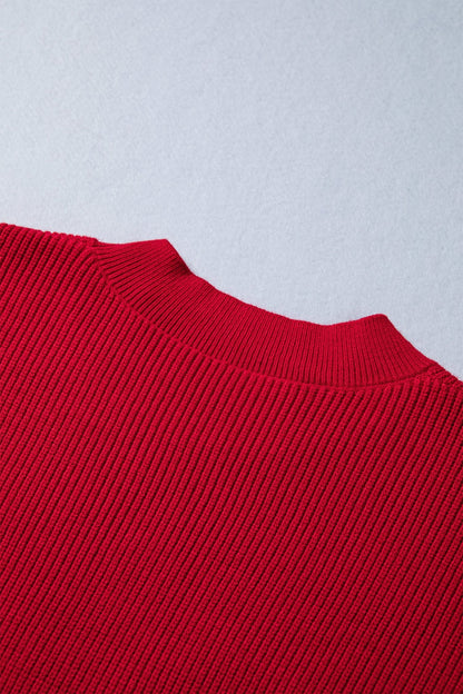Threaded Pear Arya Embroidered Graphic Ribbed Sweater