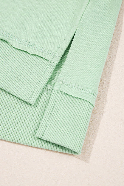 Threaded Pear Emberly Patchwork Half Hooded Pullover