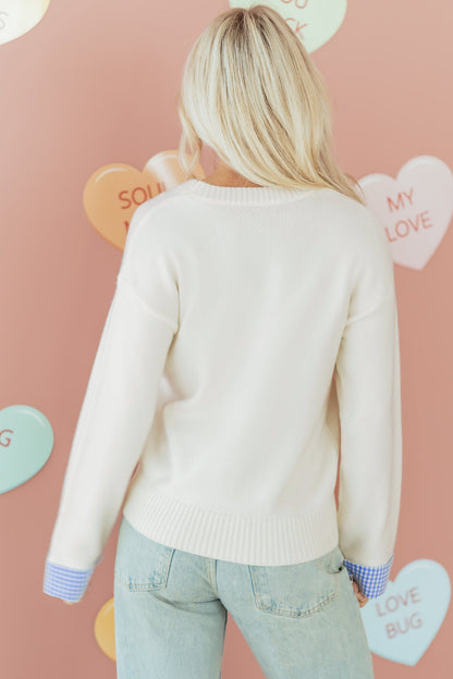 Threaded Pear Vienna Cuffed Drop Shoulder Sweater