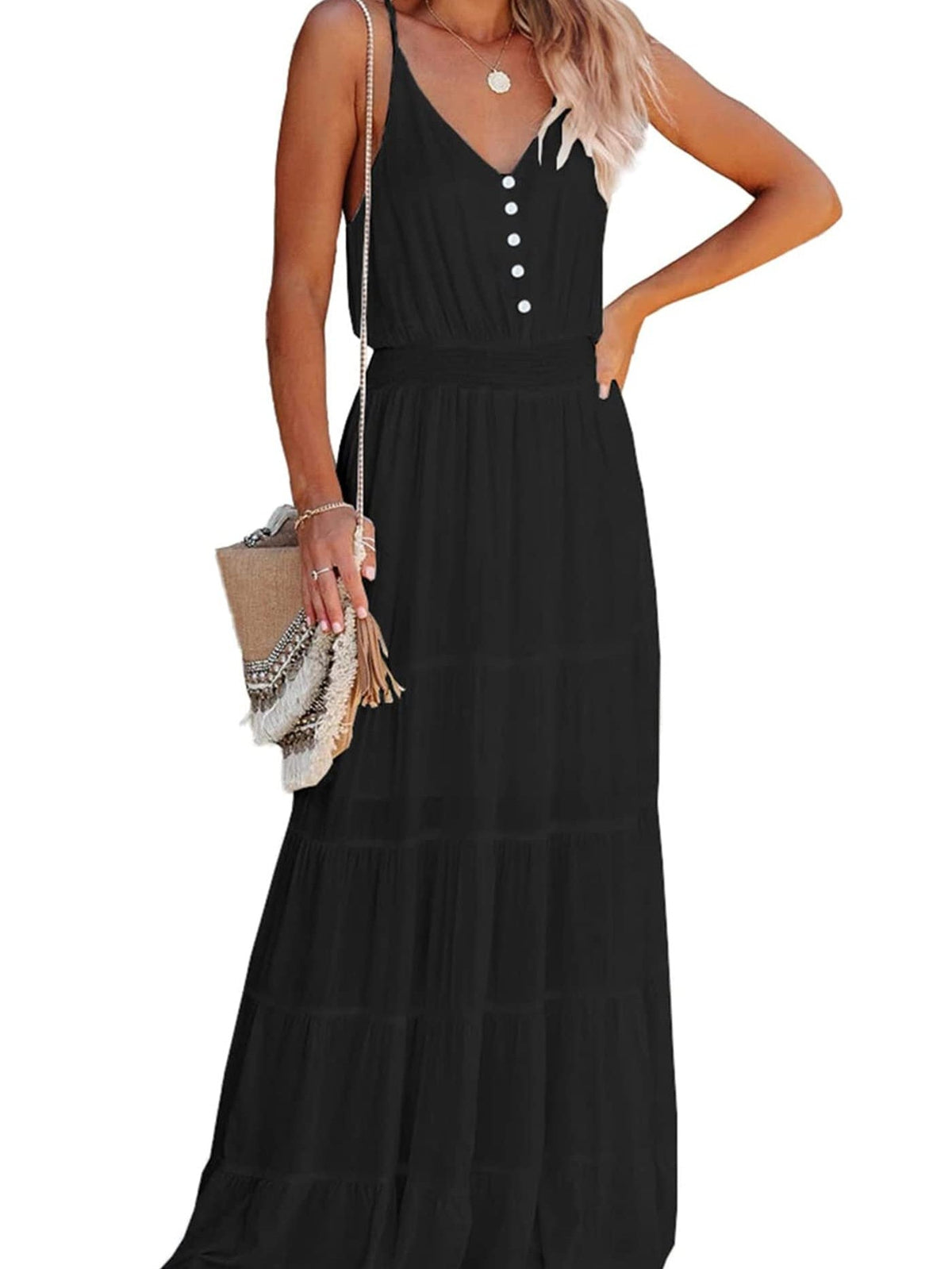 Women's 2026 Summer Maxi Dress High Waist Beach Vacation Long Sundresses