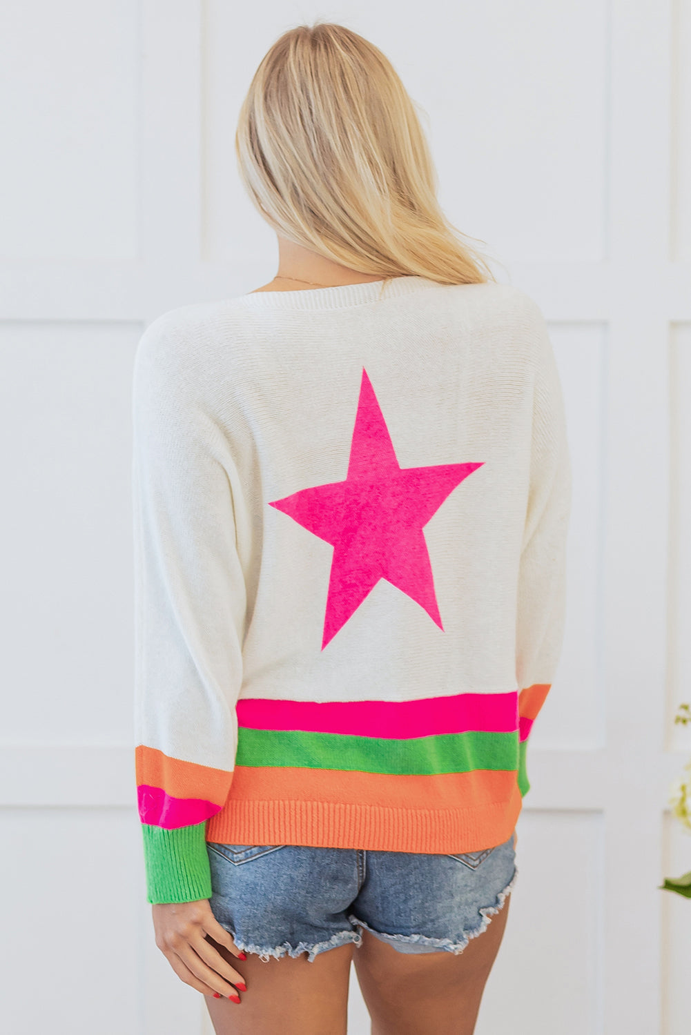 Threaded Pear Stella Edge Drop Shoulder Sweater