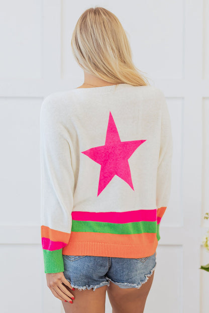 Threaded Pear Stella Edge Drop Shoulder Sweater