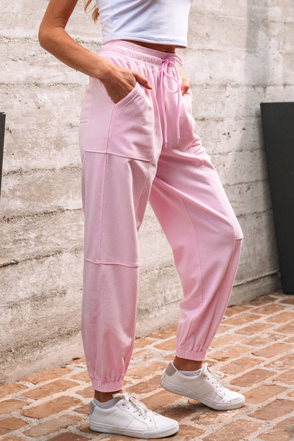Threaded Pear Noor Solid Color Jogger Pants