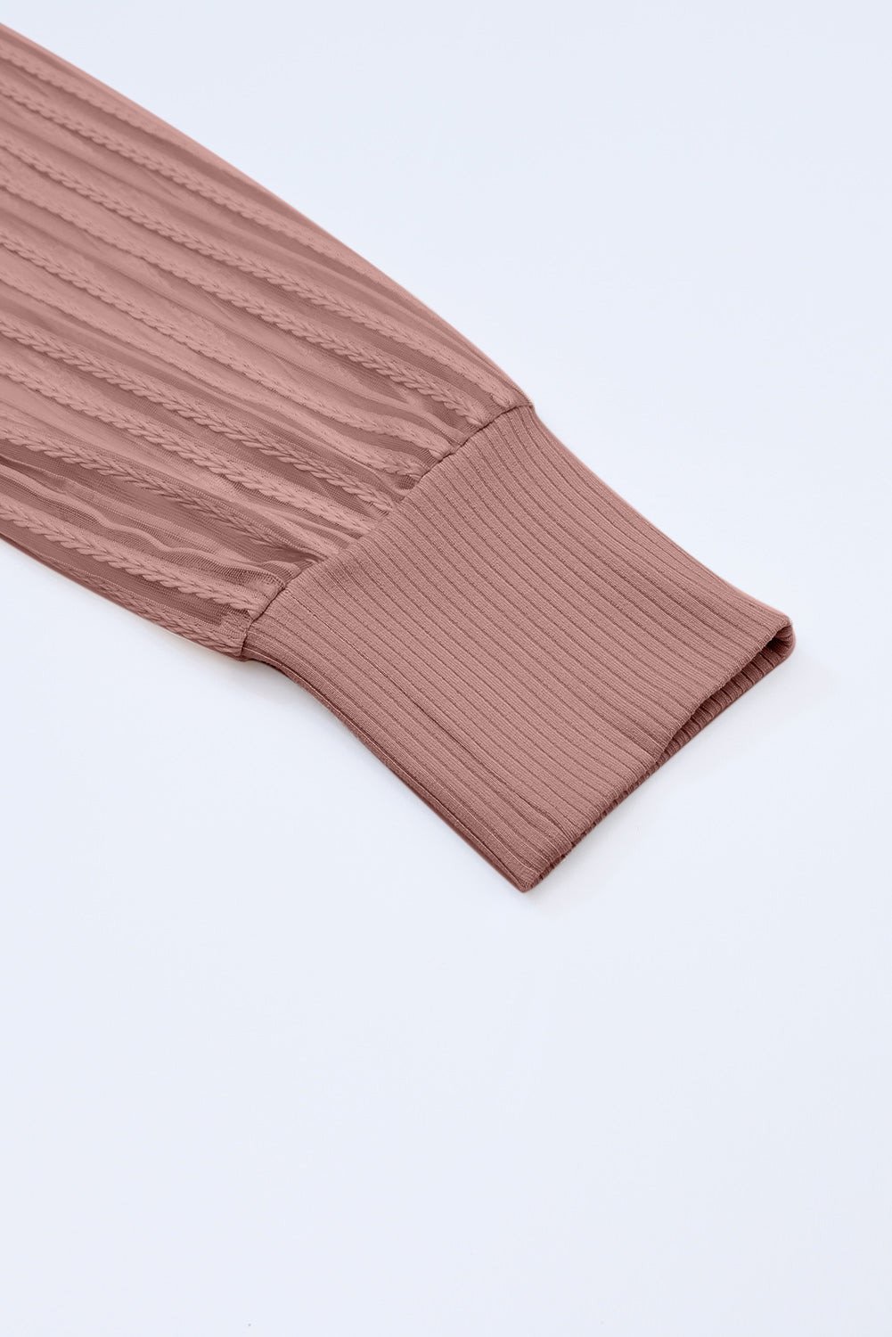 Threaded Pear Elizabeth Crewneck Ribbed top Long Sleeve Top