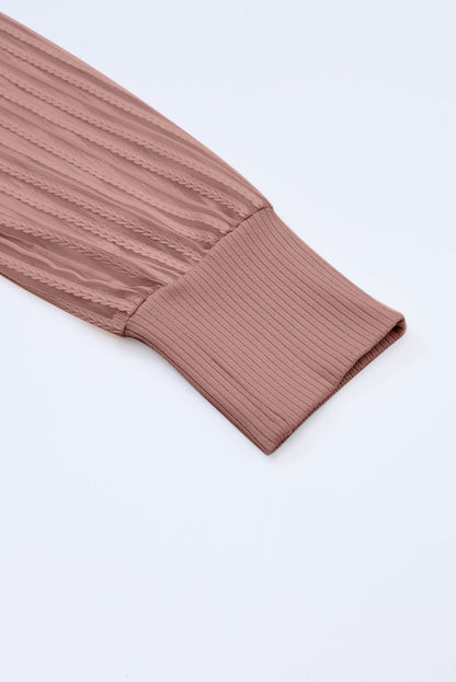 Threaded Pear Elizabeth Crewneck Ribbed top Long Sleeve Top