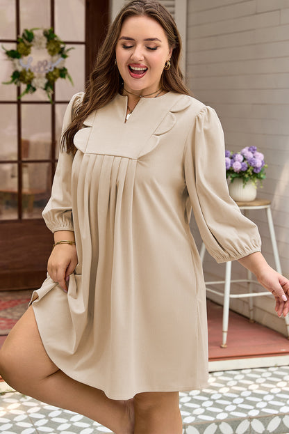 Threaded Pear Mila Scallop Detail Mini PLUS Dress