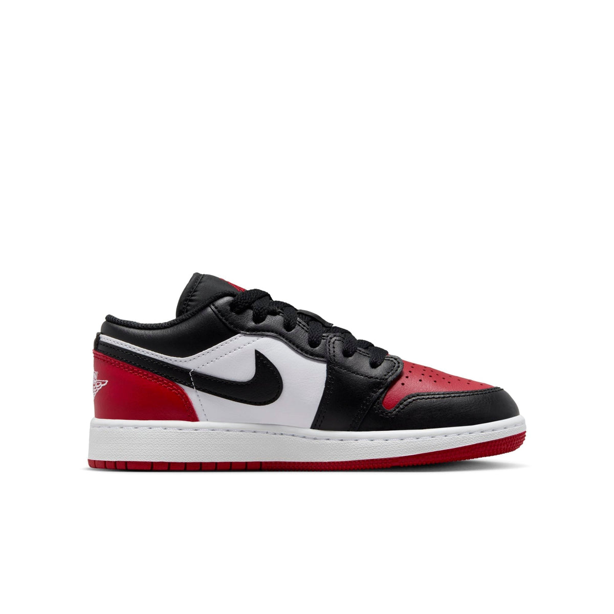 Air Jordan Grade School Retro 1 Low 'Bred Toe 2.0 Gs' Sneakers