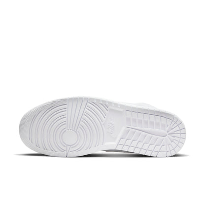 Air Jordan Men's Retro 1 Mid 'Triple White' 2022 Sneakers