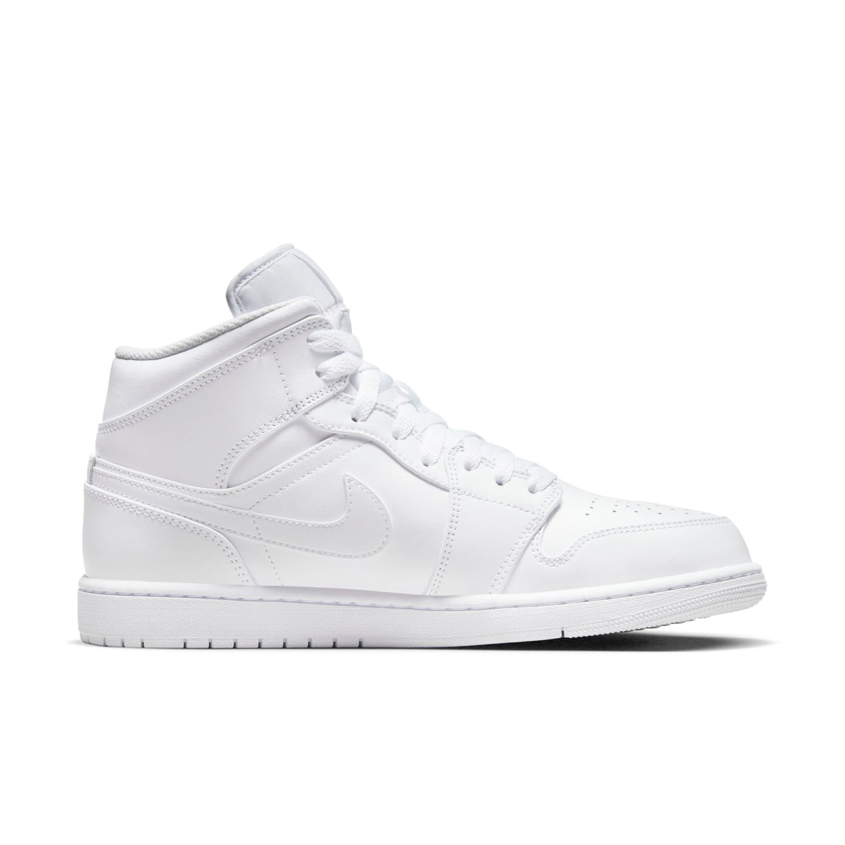 Air Jordan Men's Retro 1 Mid 'Triple White' 2022 Sneakers