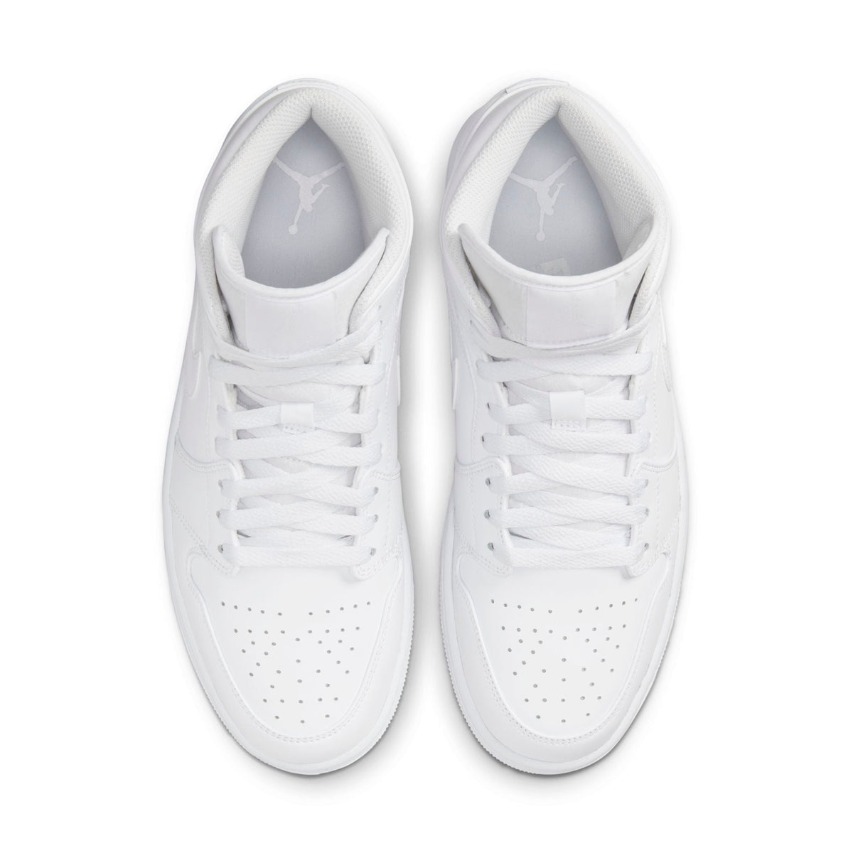 Air Jordan Men's Retro 1 Mid 'Triple White' 2022 Sneakers