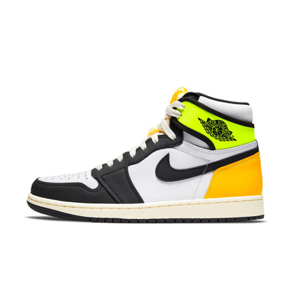 Air Jordan Men's Retro 1 High 'White Black Volt University Gold' Sneakers