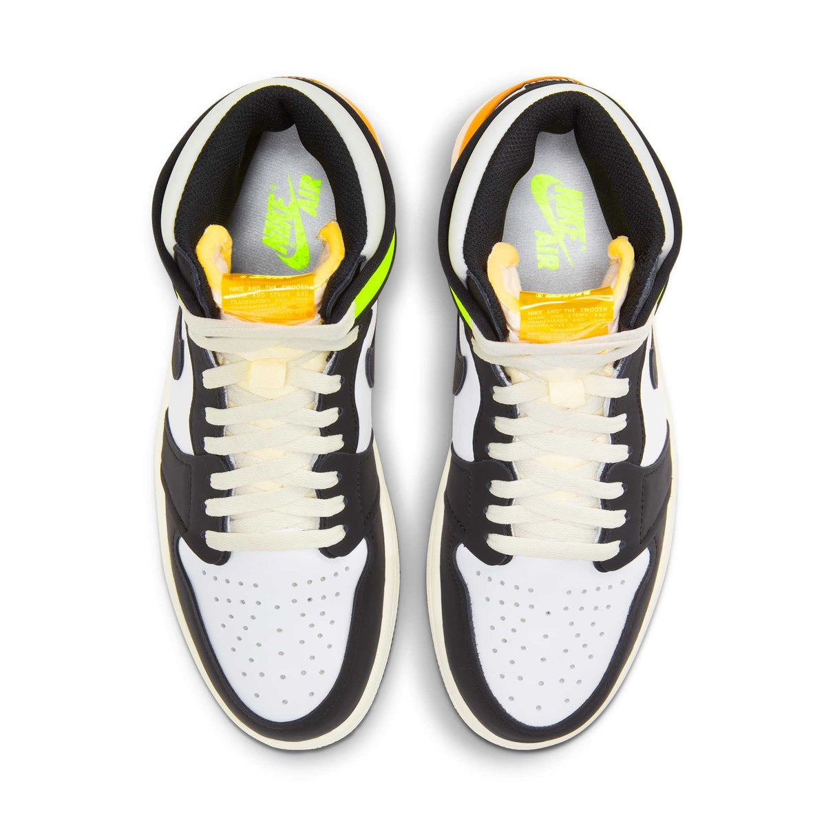 Air Jordan Men's Retro 1 High 'White Black Volt University Gold' Sneakers