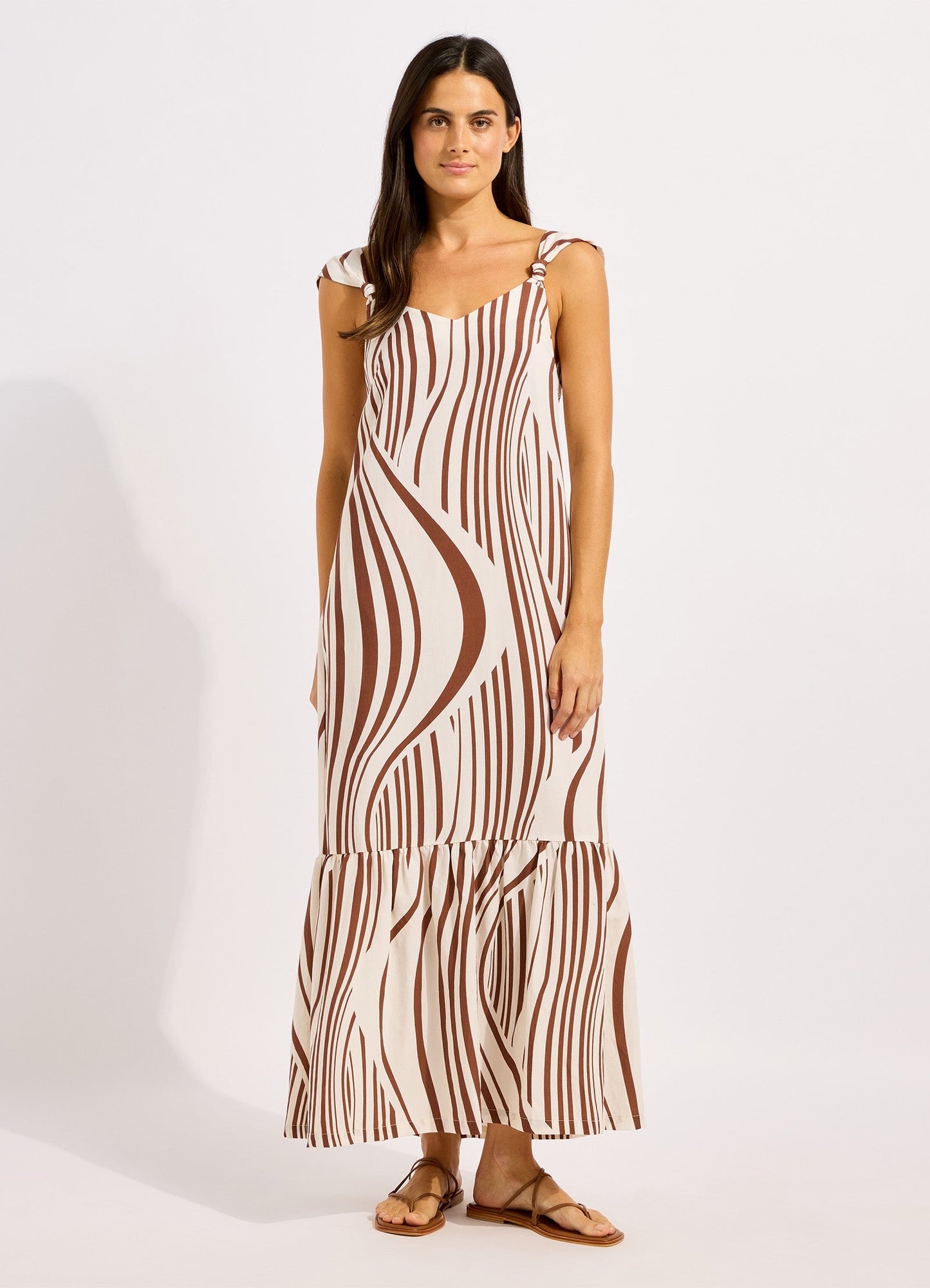 Coastline Tie Back Maxi Dress