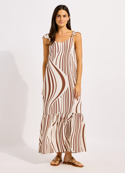 Coastline Tie Back Maxi Dress