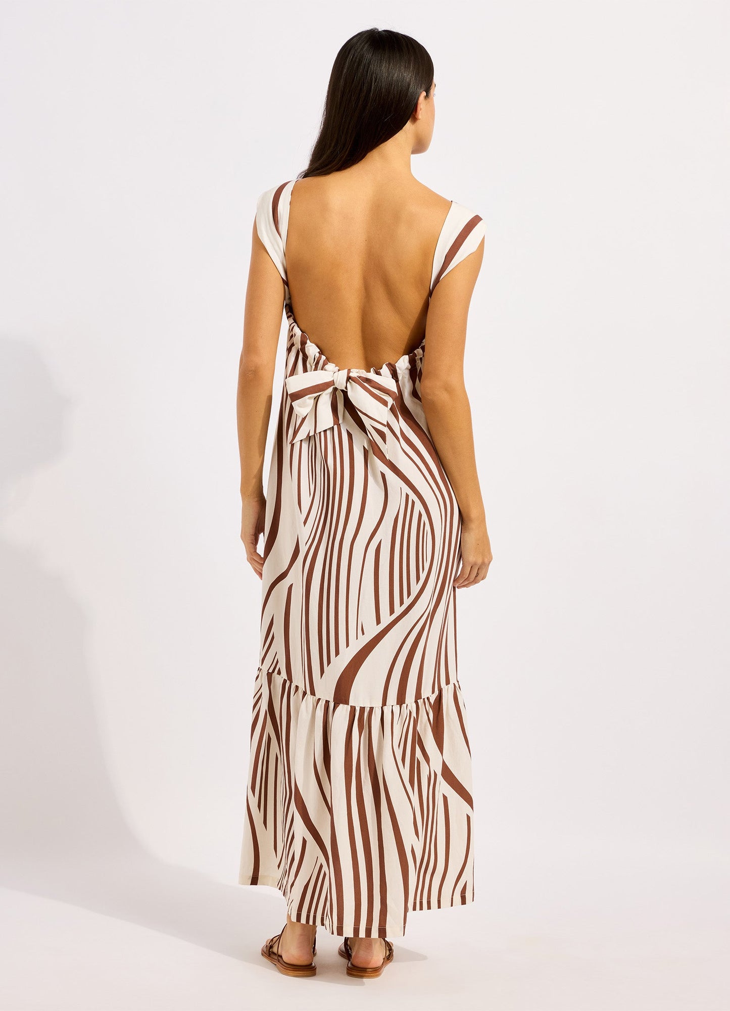 Coastline Tie Back Maxi Dress