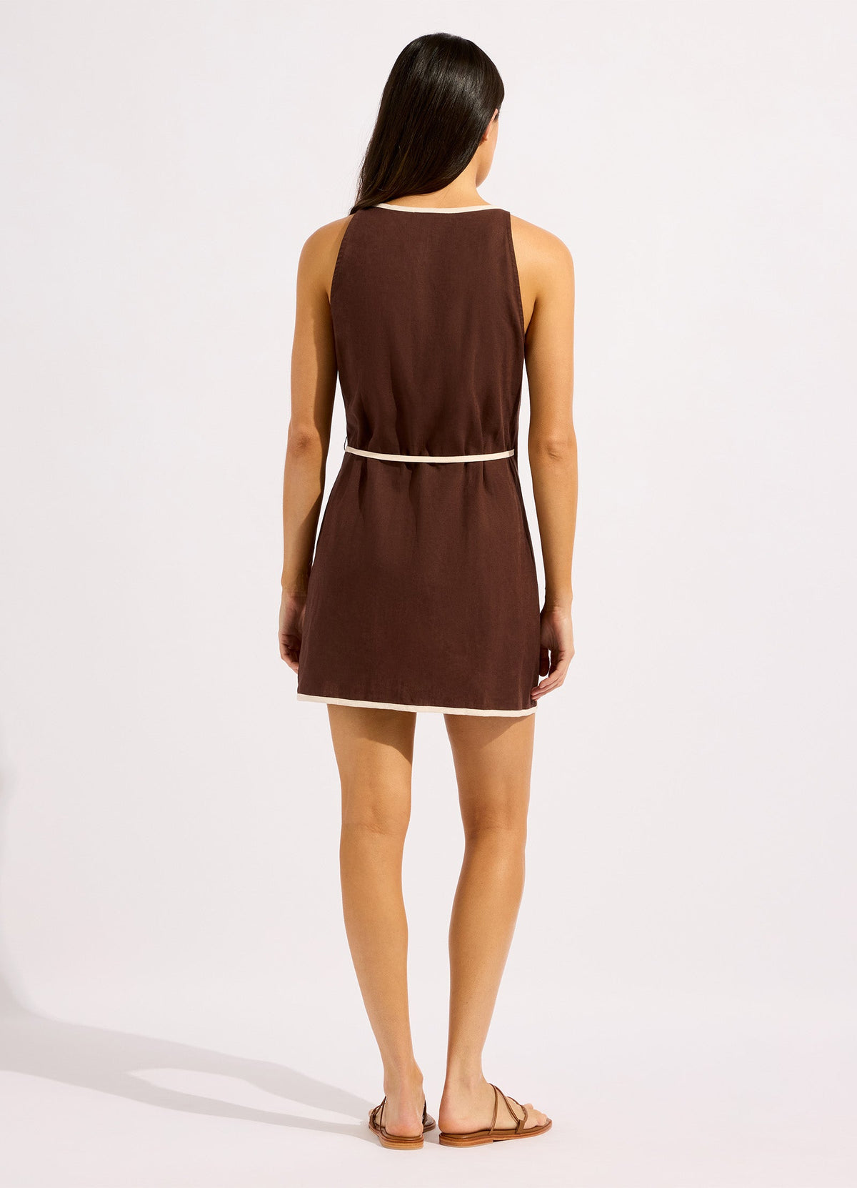 Beach Edit Bind Mini Wrap Dress
