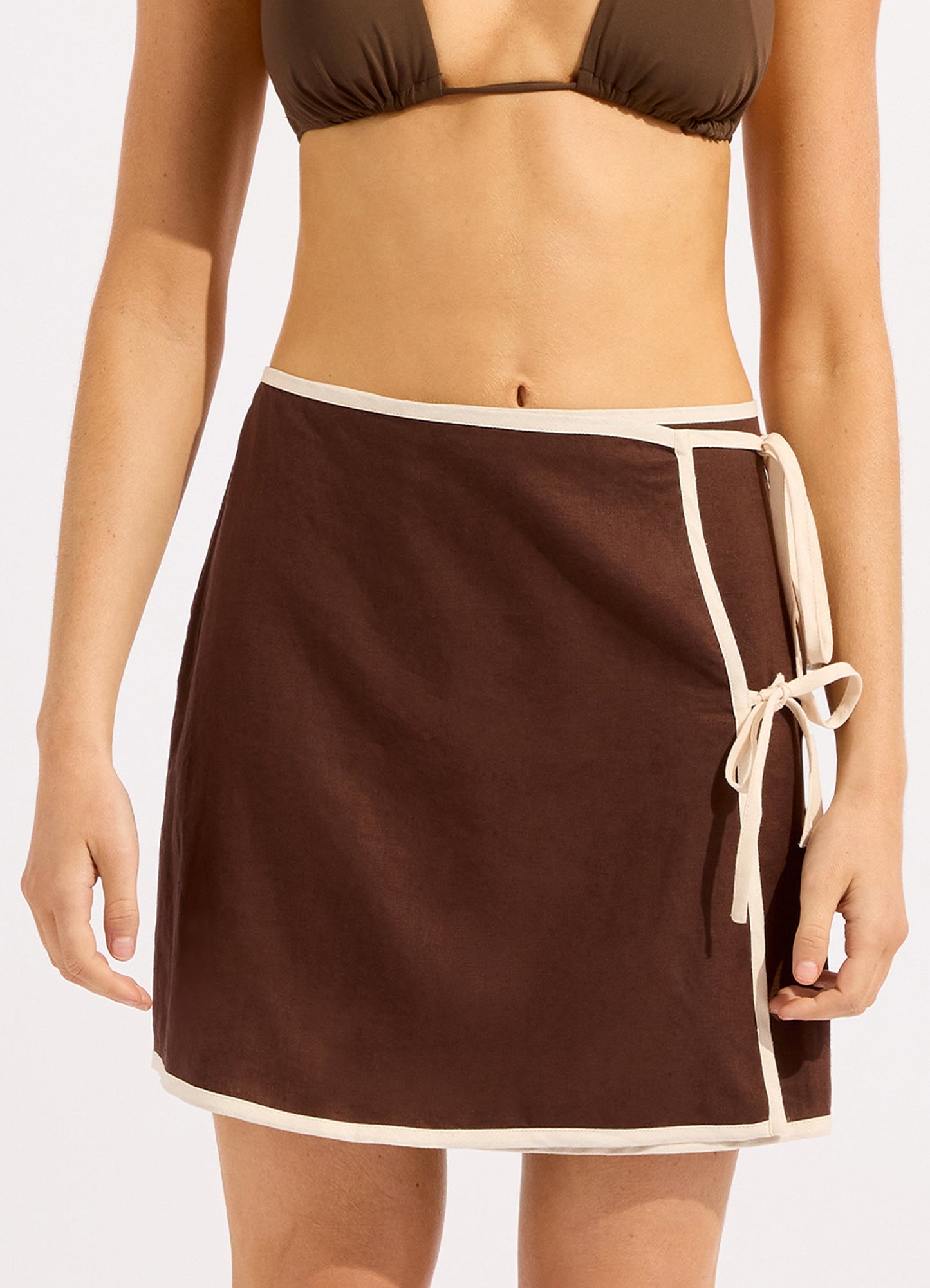 Beach Edit Bind Mini Wrap Skirt